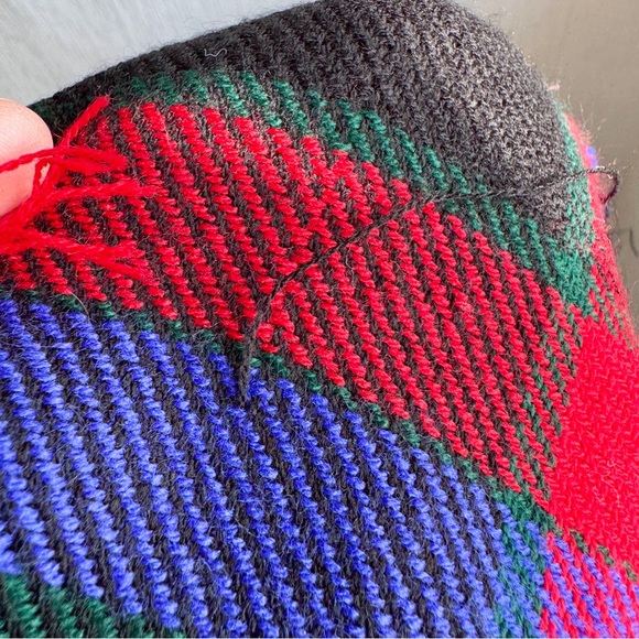 Vintage St. Michael Plaid Square Scarf - Picture 10 of 12